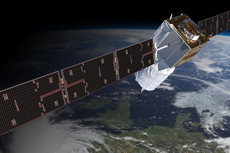 Rappresentazione artistica del satellite europeo Aeolus (fonte: ESA/ATG medialab) - RIPRODUZIONE RISERVATA