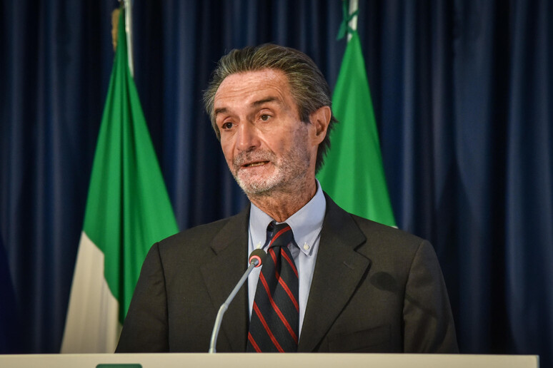 Il presidente della Regione Lombardia, Attilio Fontana - RIPRODUZIONE RISERVATA