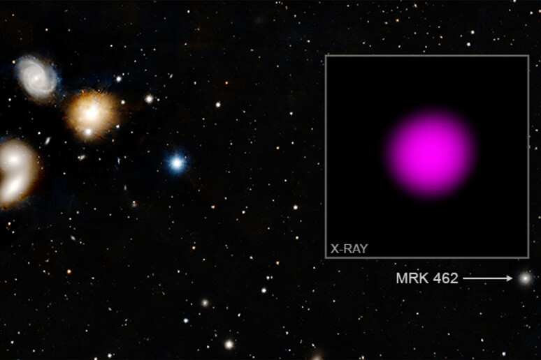 Scoperto un mini buco nero supermassiccio nella galassia nana Mrk 462 (fonte: NASA/CXC/Dartmouth Coll./J. Parker &amp; R. Hickox; Optical/IR: Pan-STARRS) - RIPRODUZIONE RISERVATA