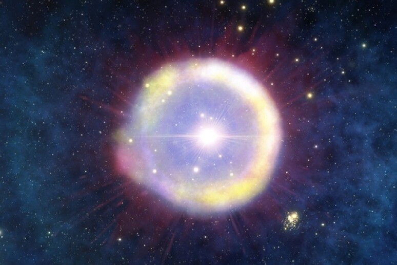 Un campo di stelle di prima generazione come sarebbero apparse 100 milioni di anni dopo il Big Bang (fonte: NOIRLab/NSF/AURA/J. da Silva/Spaceengine) - RIPRODUZIONE RISERVATA
