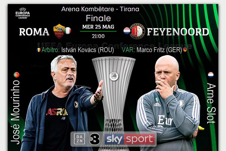 UEFA Europa Conference League, Roma-Feyenoord - RIPRODUZIONE RISERVATA