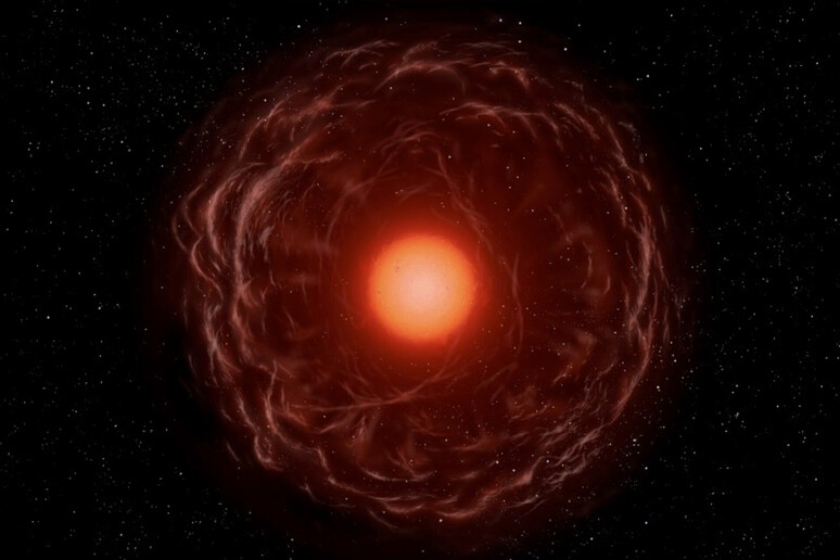 Rappresentazione artistica di una stella gigante rossa (fonte: Esa) - RIPRODUZIONE RISERVATA
