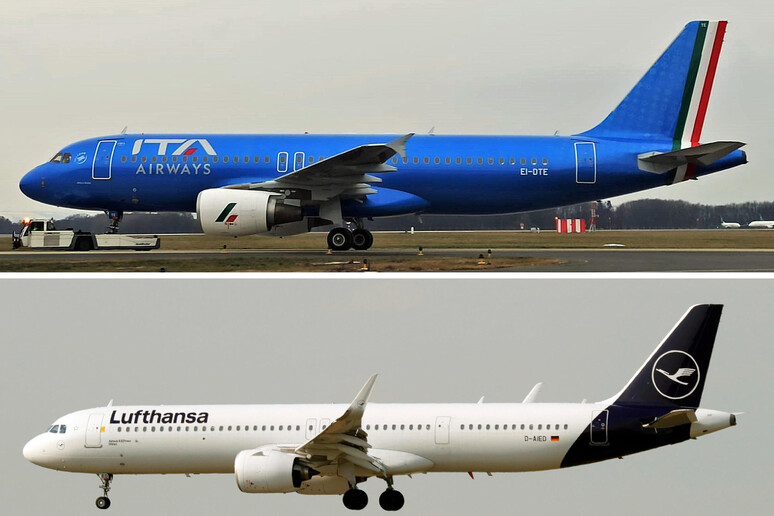 Due aerei di Ita e Lufthansa - RIPRODUZIONE RISERVATA