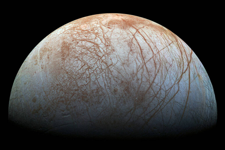 Europa, una delle lune di Giove (fonte: NASA/JPL-Caltech/SETI Institute) - RIPRODUZIONE RISERVATA